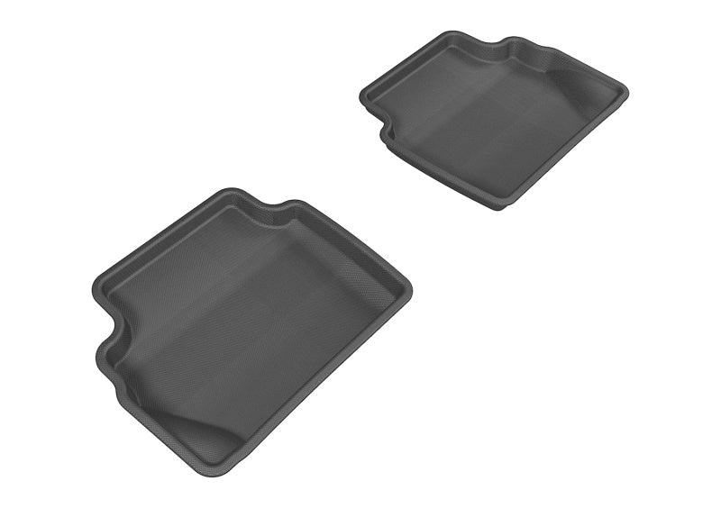 3D MAXpider 2011-2019 Ford Fiesta Kagu 2nd Row Floormats - Black - Floor Mats