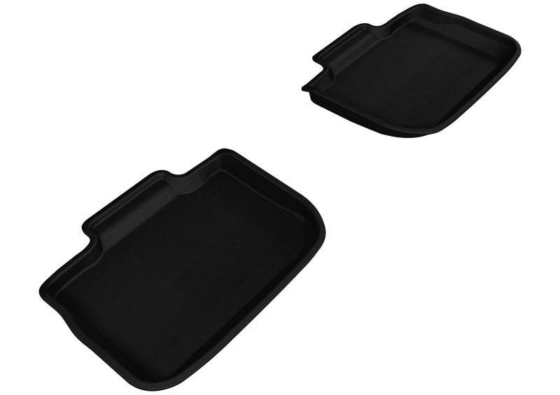 3D MAXpider 2011-2020 Dodge/Chrysler Charger/300/300C Kagu 2nd Row Floormats - Black - Floor Mats
