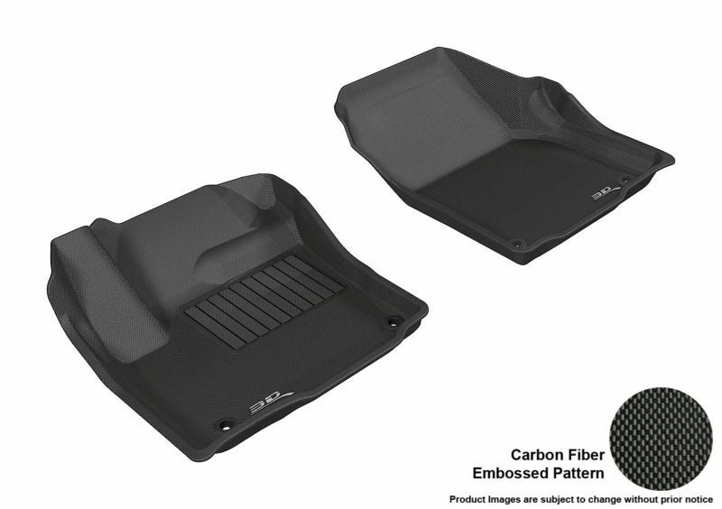 3D MAXpider 2012-2020 Land Rover Range Evoque Kagu 1st Row Floormat - Black - Floor Mats