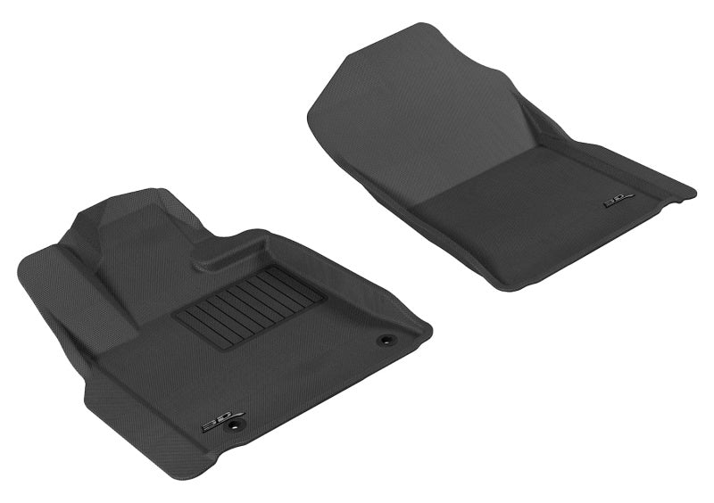 3D MAXpider 2012-2020 Toyota Tundra Reg/DBL/Crewmax/Sequoia Kagu 1st Row Floormat - Black - Floor Mats