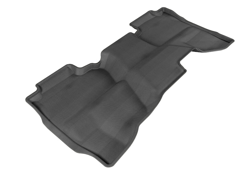 3D MAXpider 2014-2019 Chevrolet/GMC Silverado Double Cab Kagu 2nd Row Floormats - Black - Floor Mats
