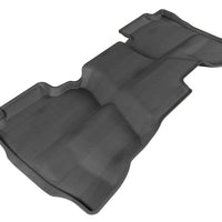 3D MAXpider 2014-2019 Chevrolet/GMC Silverado Double Cab Kagu 2nd Row Floormats - Black - Floor Mats