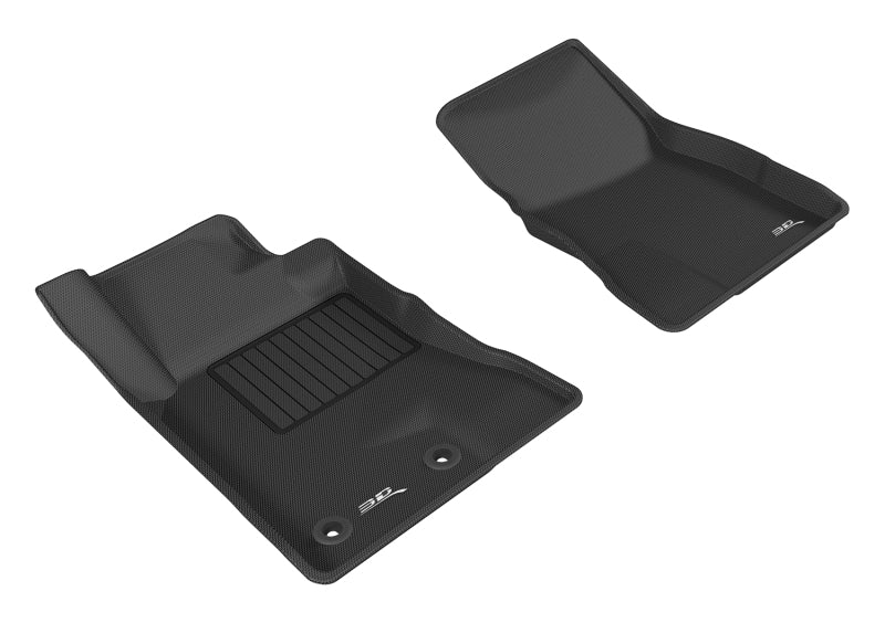 3D MAXpider 2015-2020 Ford Mustang Kagu 1st Row Floormat - Black - Floor Mats