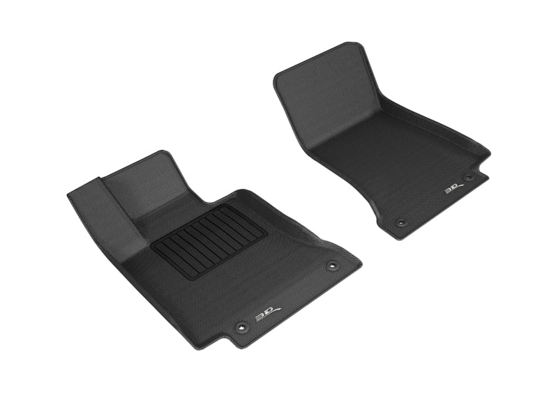 3D MAXpider 2015-2020 Mercedes Benz C-Class Sedan/Coupe W205/C205 Kagu 1st Row Floormat - Black - Floor Mats
