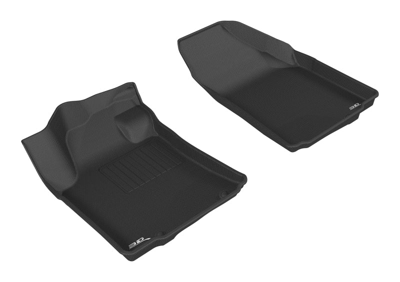 3D MAXpider 2016-2019 Nissan Maxima Kagu 1st Row Floormat - Black - Floor Mats