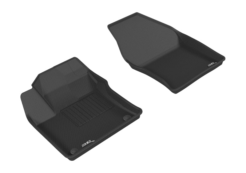 3D MAXpider 2016-2020 Toyota Prius/Prius Prime Kagu 1st Row Floormat - Black - Floor Mats