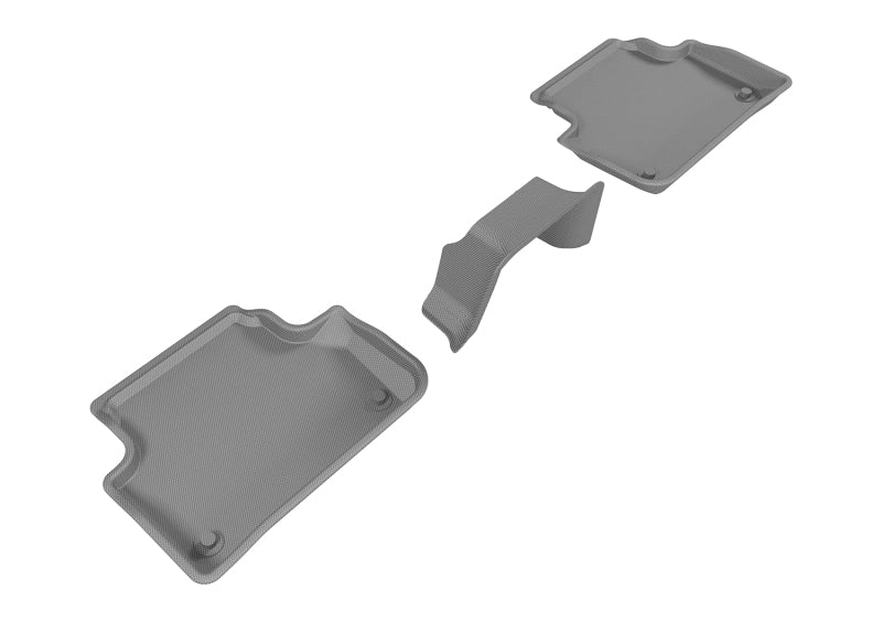 3D MAXpider 2017-2019 Audi A4/S4/A5 Sportback/S5 Sportback Kagu 2nd Row Floormats - Gray - Floor Mats