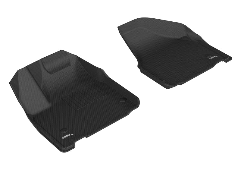 3D MAXpider 2017-2020 Chrysler Pacifica/Voyager Kagu 1st Row Floormat - Black - Floor Mats