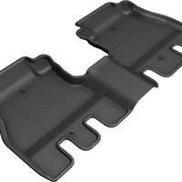 3D MAXpider 2018-2020 Jeep Wrangler JL Unlimited Kagu 2nd Row Floormats - Black - Floor Mats