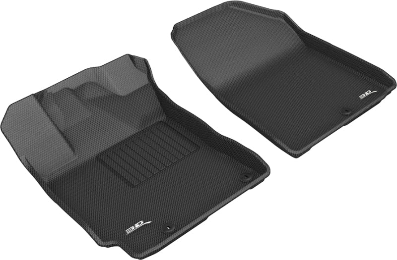3D MAXpider 2019-2020 Kia Forte Kagu 1st Row Floormat - Black - Floor Mats