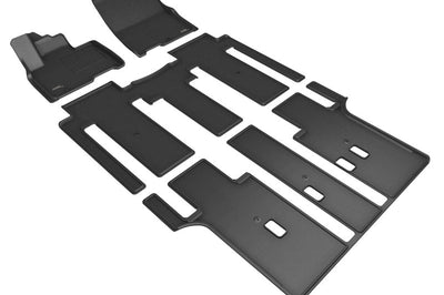 3D MAXpider 21-23 Kia Carnival / Sedona 8-Passenger Kagu Black R1 R2 R3 - Floor Mats