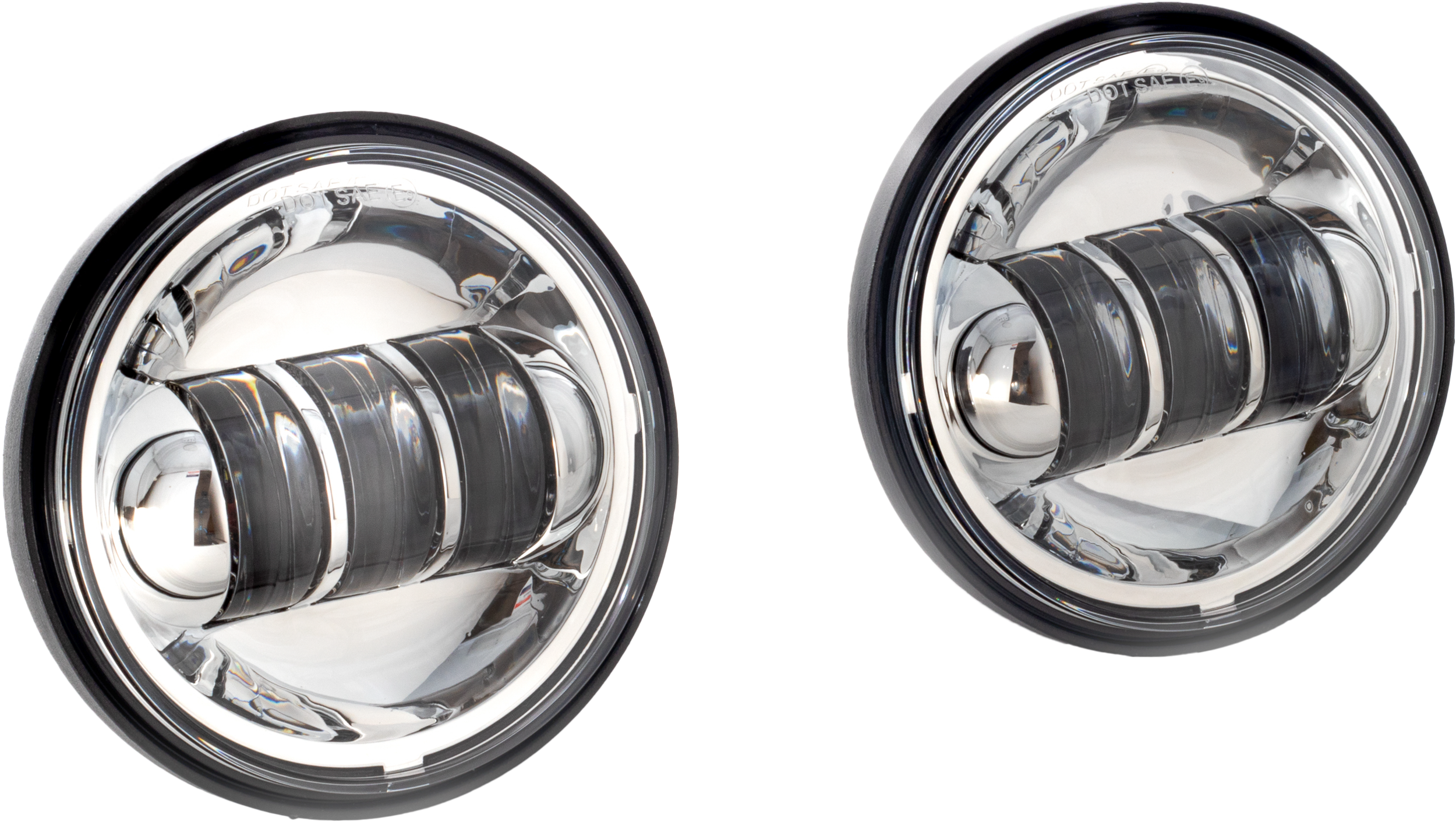 Letric Lighting Co 4.5’’ Led Passing Lights Chrome - Harddrive Products