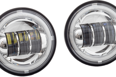 Letric Lighting Co 4.5’’ Led Passing Lights Halo Chrome - Harddrive Products