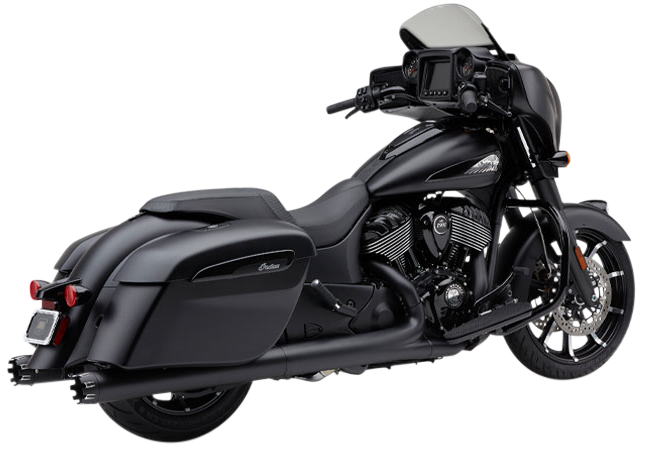 COBRA 4’’ Nh Dual Cut Slip Ons Black Indian Gen 2 Bag