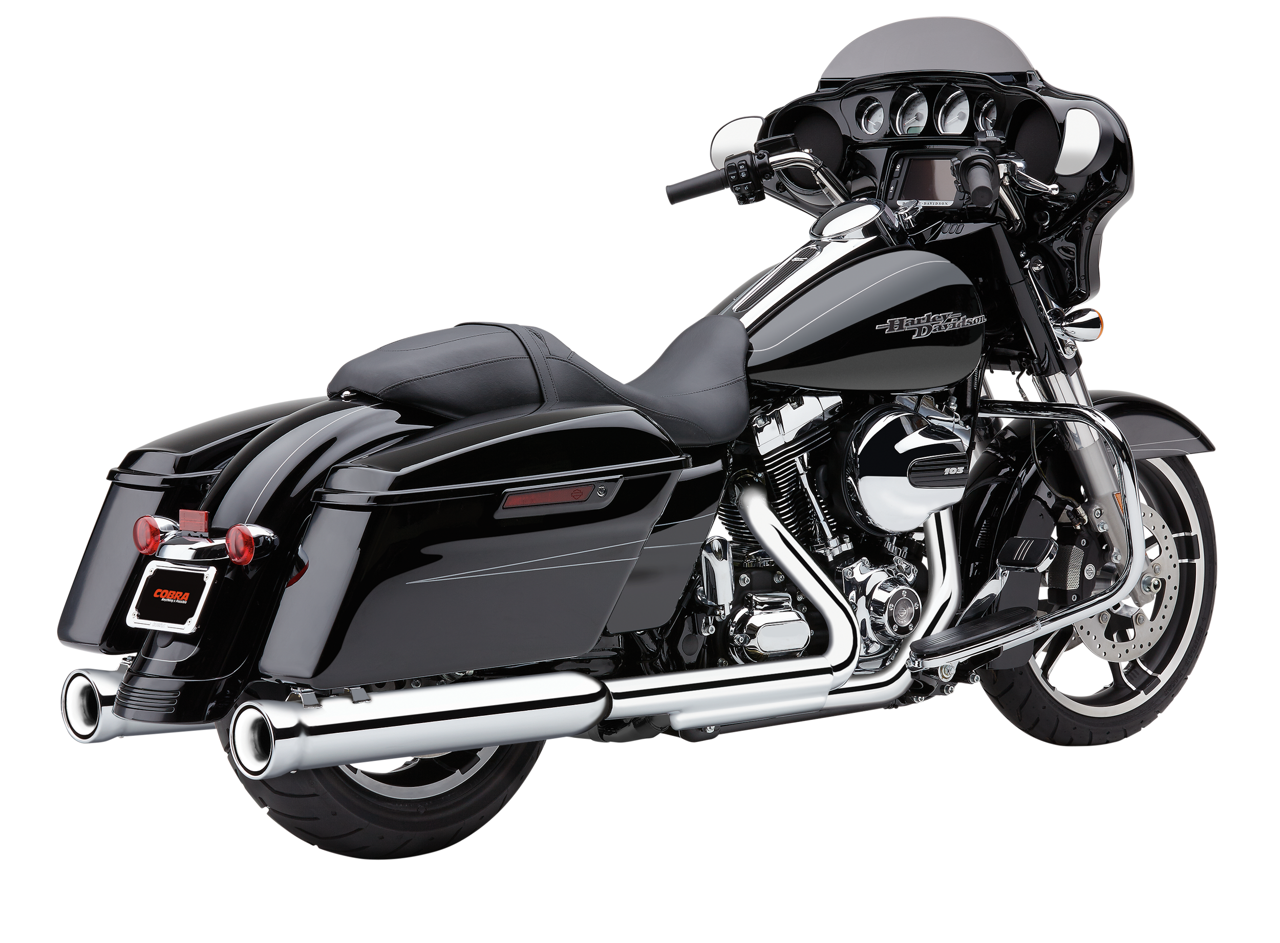 COBRA 4’’ Nh Slip Ons Chrome Indian Leather Bag