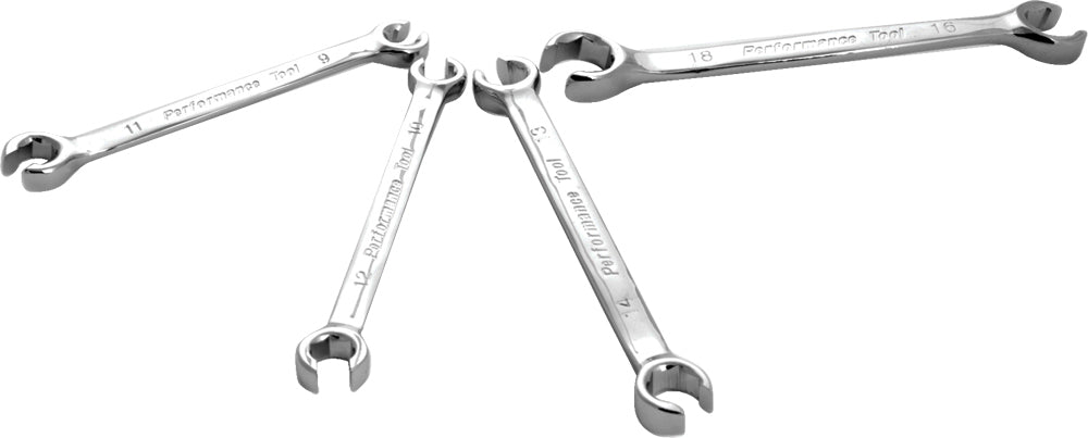 Performance Tool 4 Pc Met Flare Nut Wrench Set - Watercraft Collection