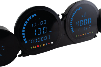 Koso 4 Piece Blue Led Gauges `14-22 Flht Flhx Fltr