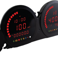 Koso 4 Piece Red Led Gauges `14-22 Flht Flhx Fltr