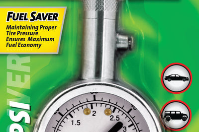 Slime 5-60 Psi Dial Gauge W/bleed Valve Chrome - Harddrive Products