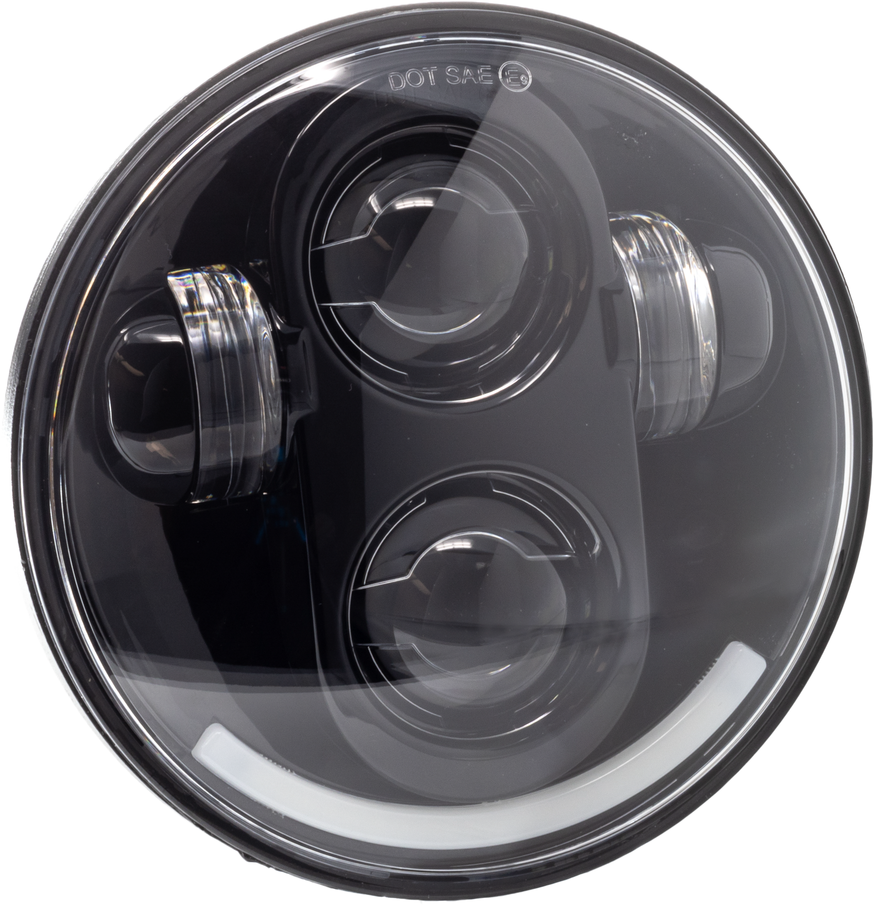 Letric Lighting Co 5.75’’ Led Red Headlight - Black - Harddrive Products