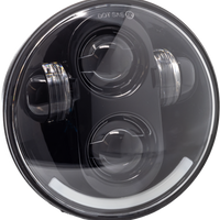 Letric Lighting Co 5.75’’ Led Red Headlight - Black - Harddrive Products