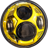 Letric Lighting Co 5.75’’ Led Red Headlight - Black - Harddrive Products