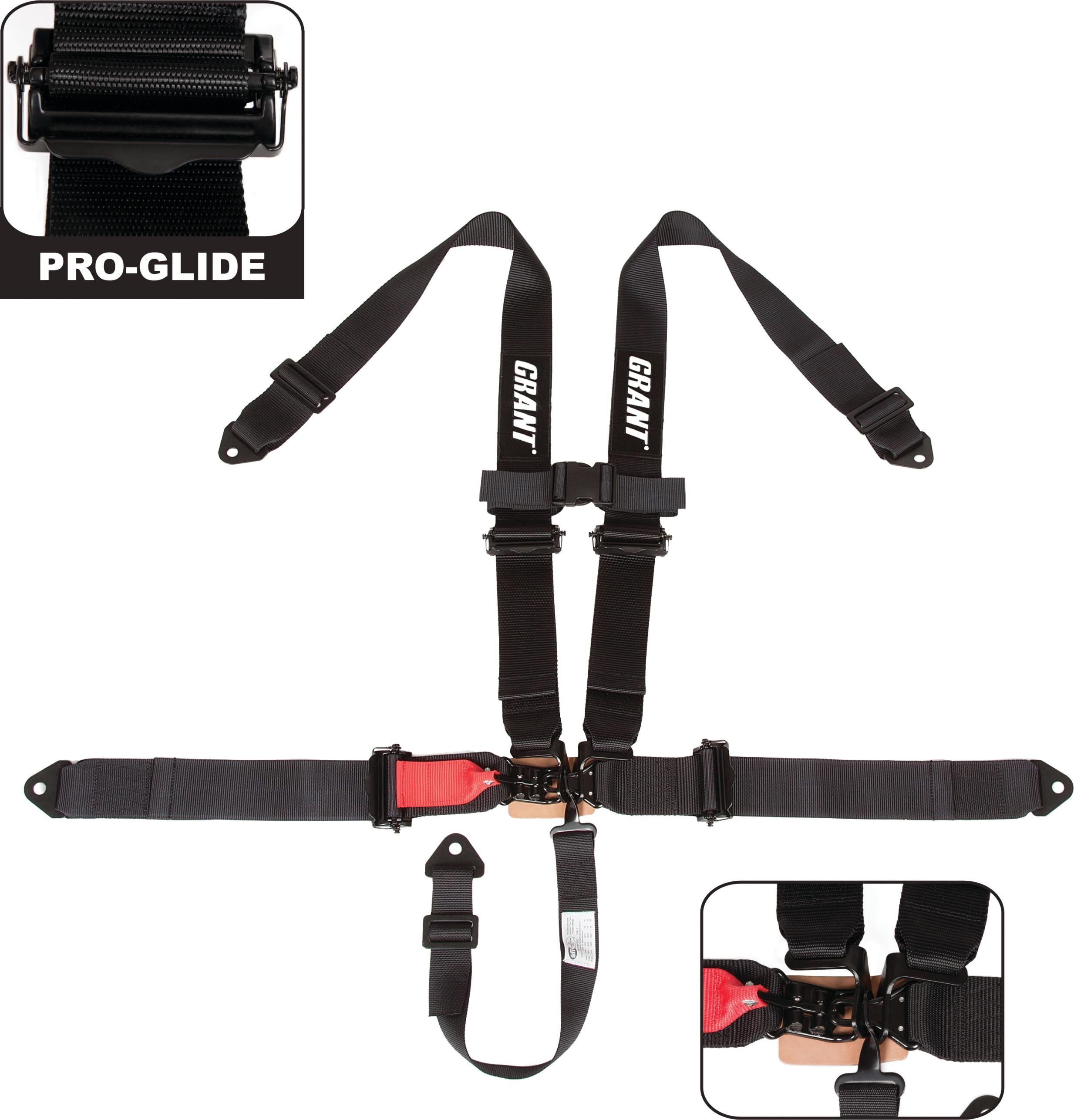 Grant 5-point Safety Harness W/o Pads Black 3’’ Straps - Atv Performance Products