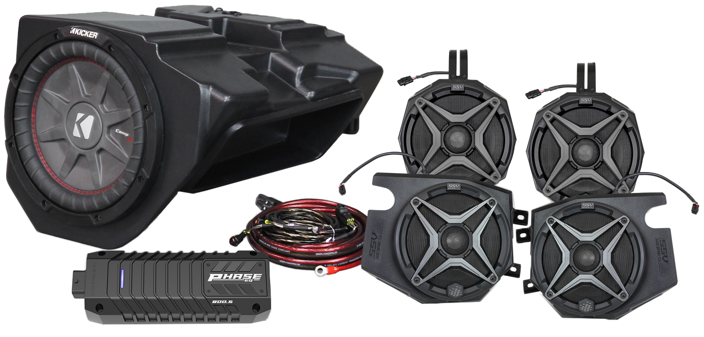 Ssv Works 5 Speaker Plug And Play Kit Ride Command - Atv Performance Products