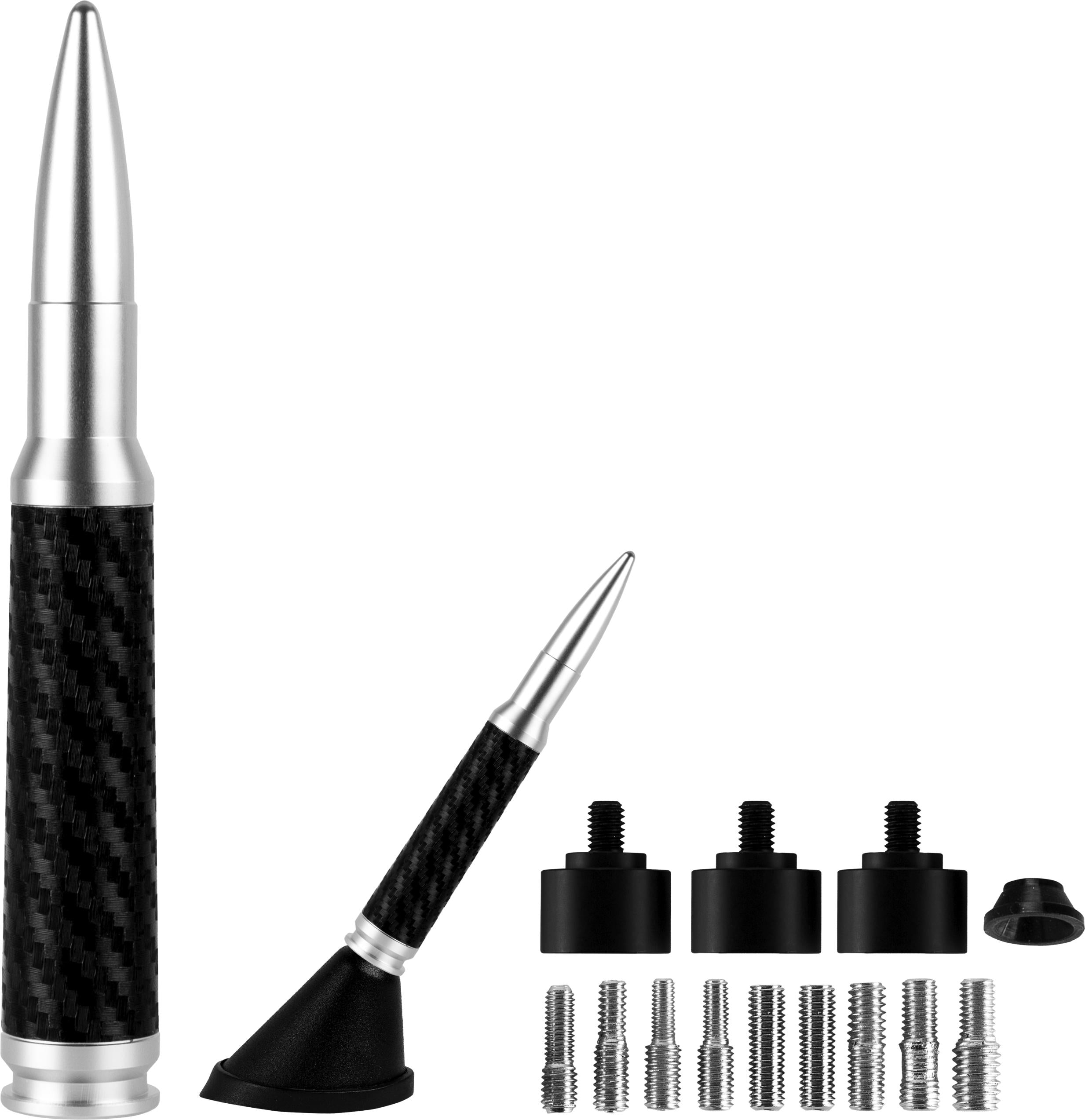 Saddle Tramp 50 Cal Ammotenna Flat Black - Silver/Carbon Fiber - Harddrive Products