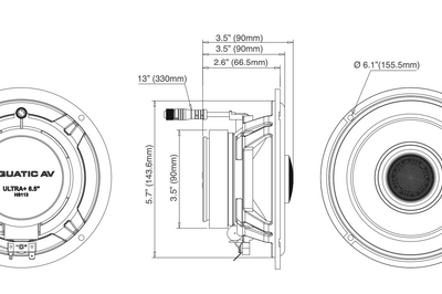 Aquatic Av 6.5’’ Speaker 300w Rgb Aplicable - Harddrive Products