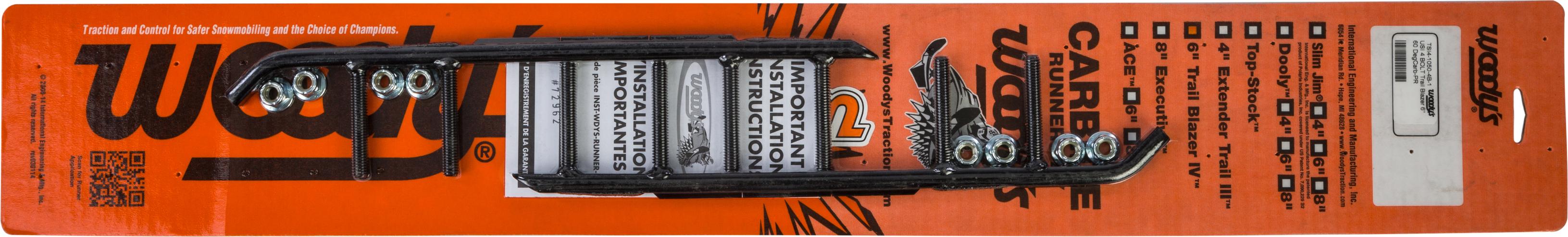 Woodys 6’’ Carbide Runners Usi 4 Bolt - Snowmobile Collection