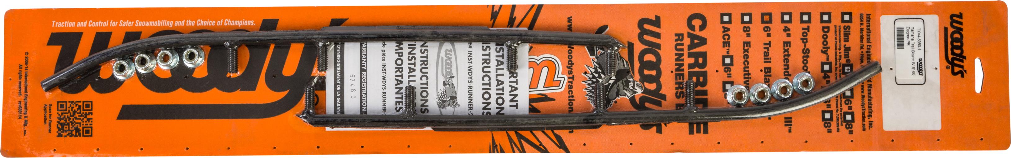 Woodys 6’’ Carbide Runners Yam - Snowmobile Collection