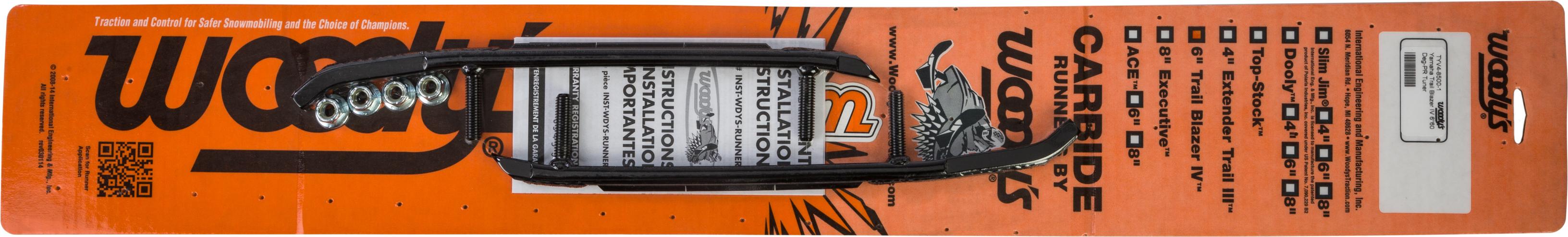 Woodys 6’’ Carbide Runners Yam - Snowmobile Collection