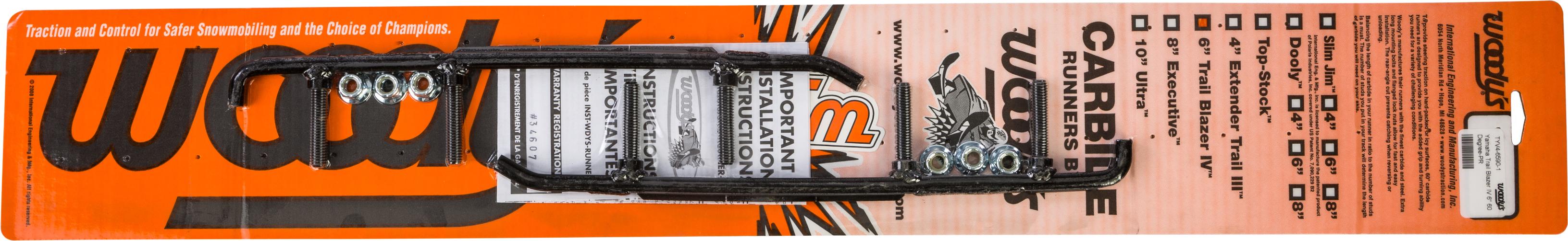 Woodys 6’’ Carbide Runners Yam - Snowmobile Collection