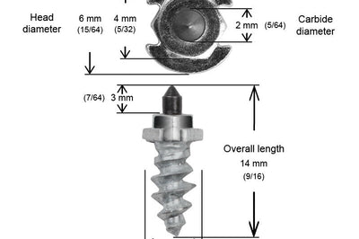 Igrip 7/16’’-11mm Shoulder Studs Qty 200 - Snowmobile Collection