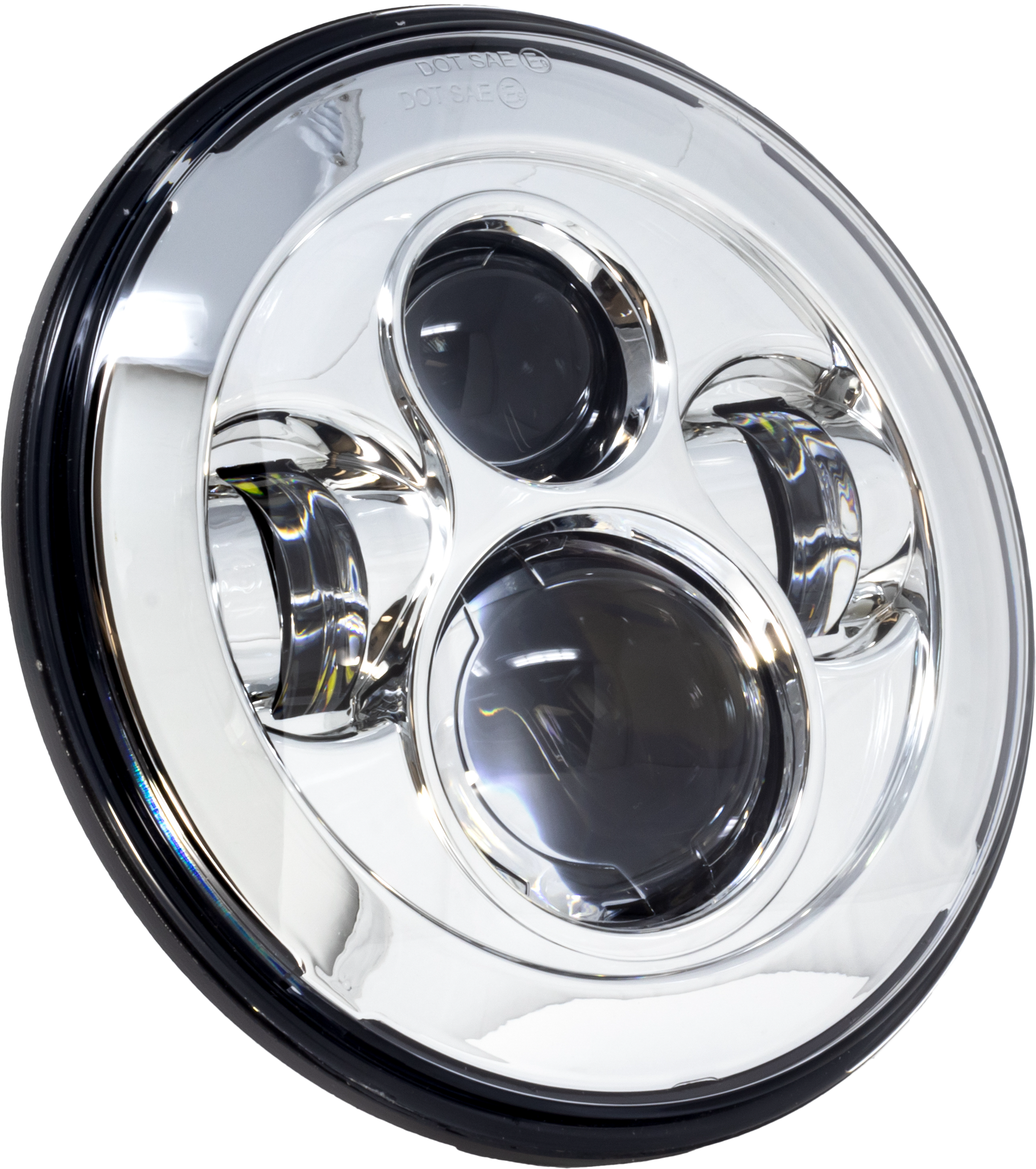 Letric Lighting Co 7’’ Headlight Chrome W/ Mnt Adapter - Harddrive Products
