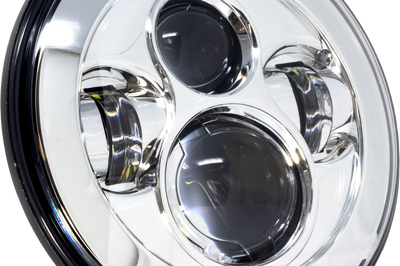 Letric Lighting Co 7’’ Headlight Chrome W/ Mnt Adapter - Harddrive Products