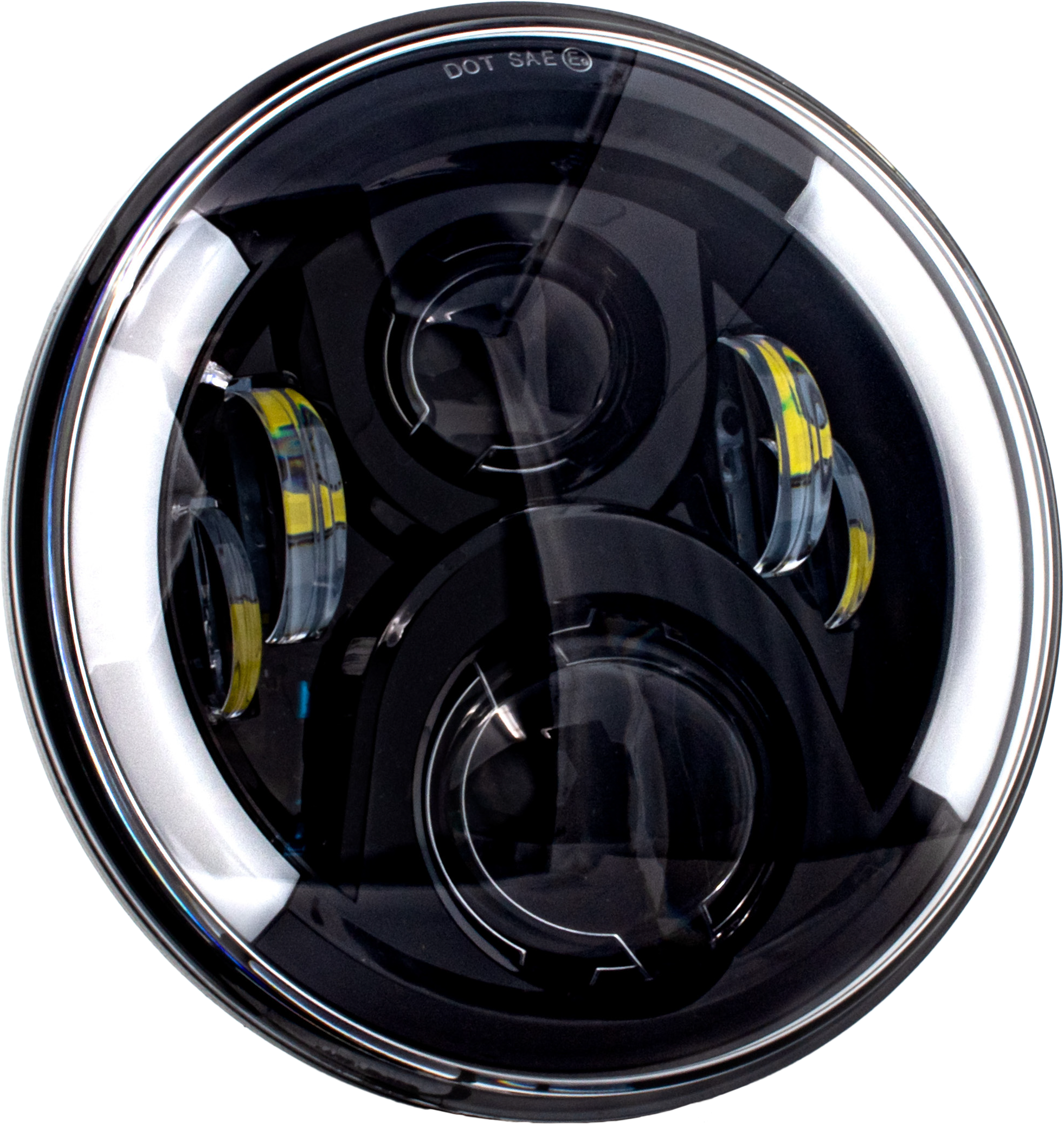 Letric Lighting Co 7’’ Led Deluxe Hdlght W Turns Black W/ Mnt Adapter - Harddrive Products