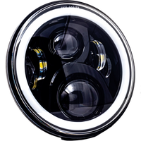 Letric Lighting Co 7’’ Led Hdlgt Kit Blk Halo W/ Mnt Adapter - Blue - Harddrive Products