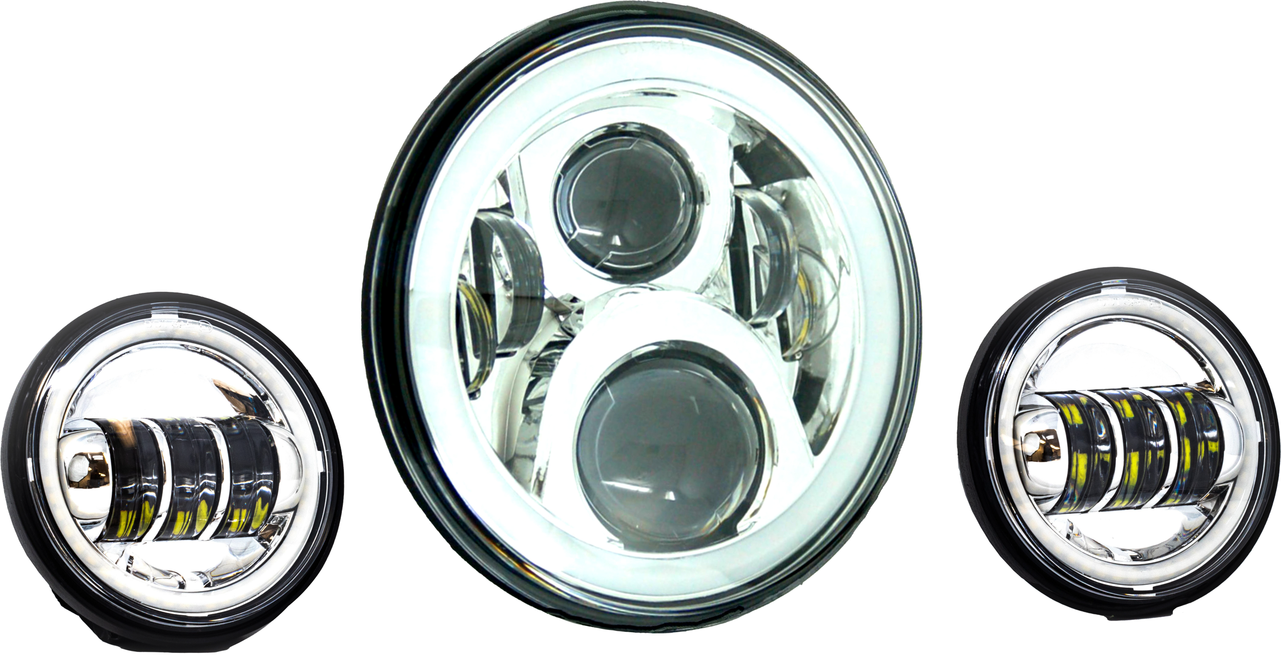 Letric Lighting Co 7’’ Led Hdlgt Kit Chr Halo W/ Mnt Adapter - Harddrive Products
