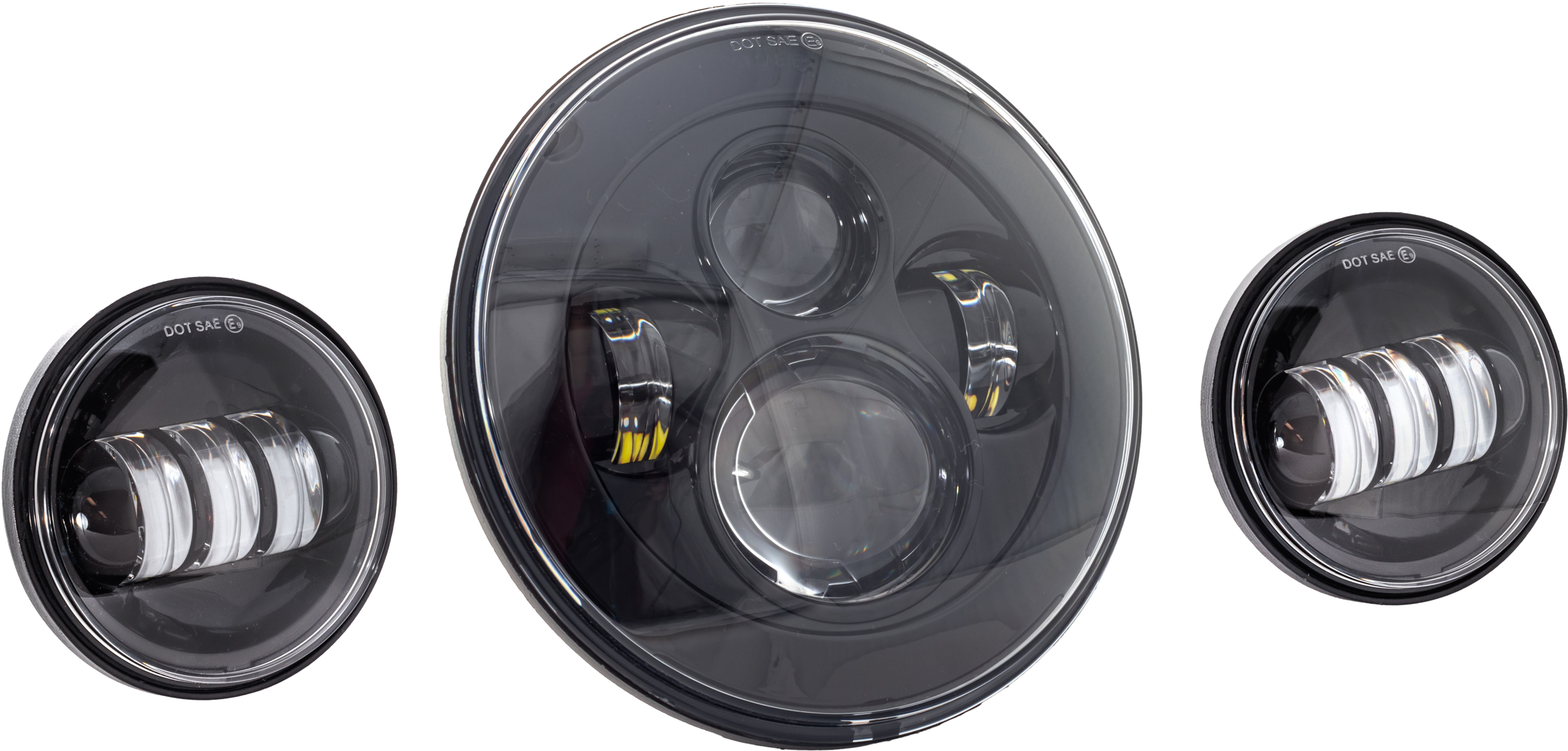 Letric Lighting Co 7’’ Led Hdlgt Pass Lamp Kit Blk W/ Mnt Adapter - Black - Harddrive Products