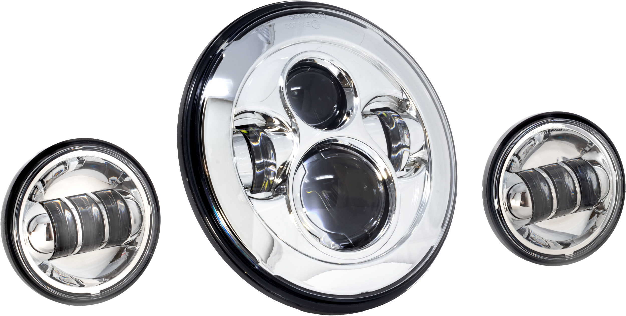 Letric Lighting Co 7’’ Led Hdlgt Pass Lamp Kit Chr W/ Mnt Adapter - Harddrive Products