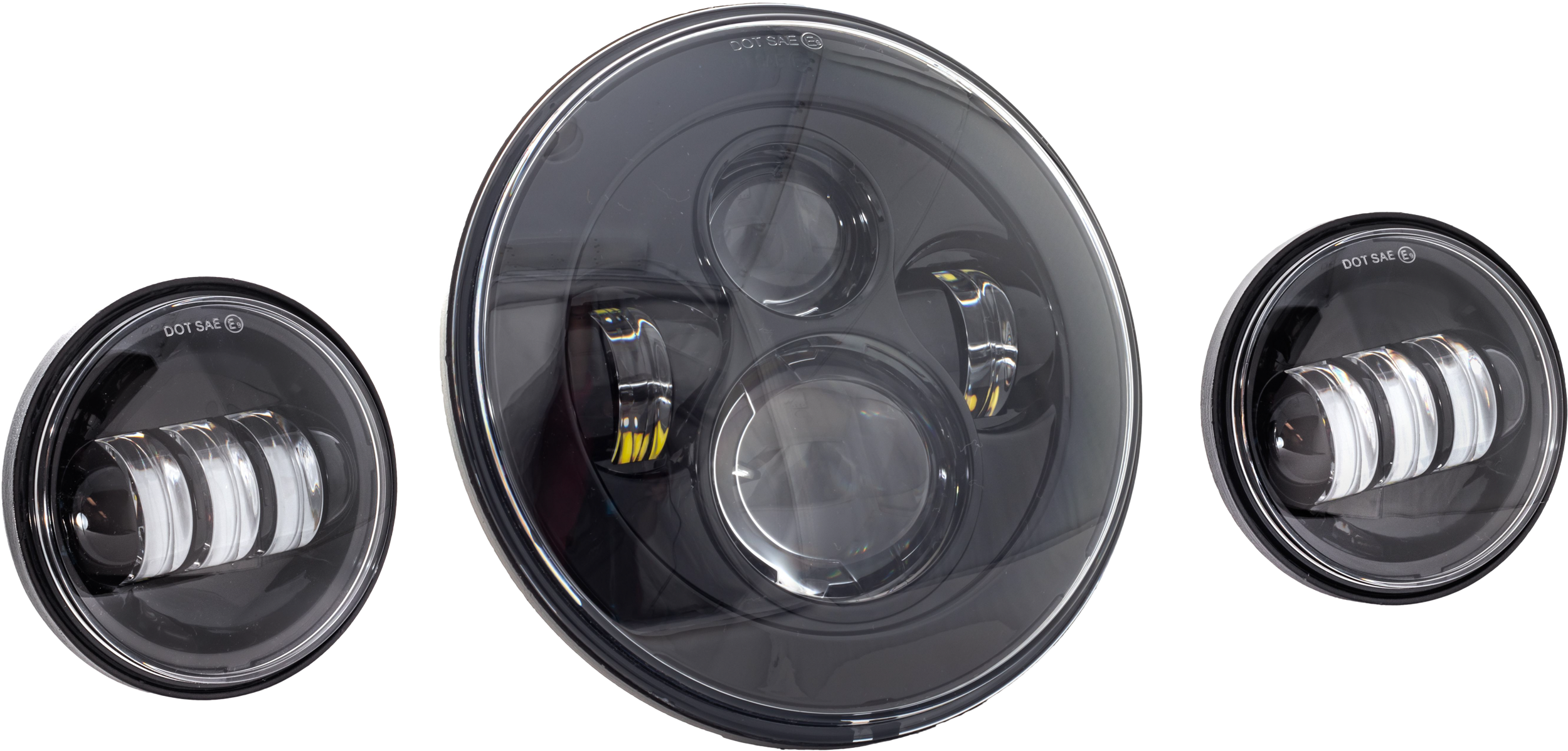 Letric Lighting Co 7’’ Led Hdlgt W/ Pass Blk Halo Indian - Black - Harddrive Products