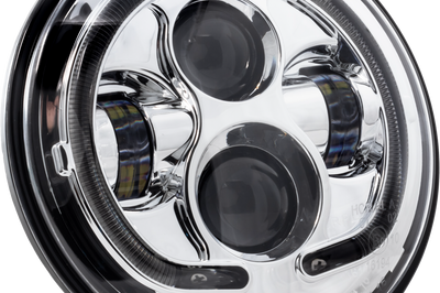 Letric Lighting Co 7’’ Led Headlight Chrome Halo Indian - Harddrive Products