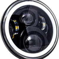 Letric Lighting Co 7’’ Led Headlight Full Halo Blk W/ Mnt Adapter - Black - Harddrive Products