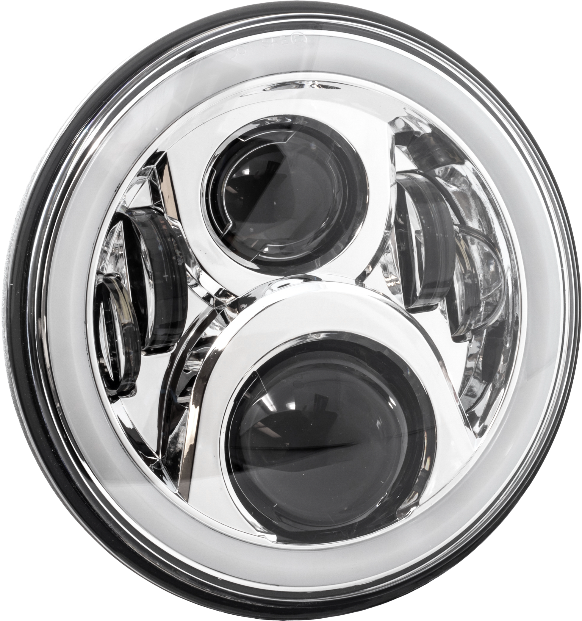 Letric Lighting Co 7’’ Led Headlight Full Halo Chr W/ Mnt Adapter - Harddrive Products