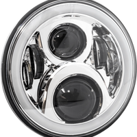 Letric Lighting Co 7’’ Led Headlight Full Halo Chr W/ Mnt Adapter - Harddrive Products