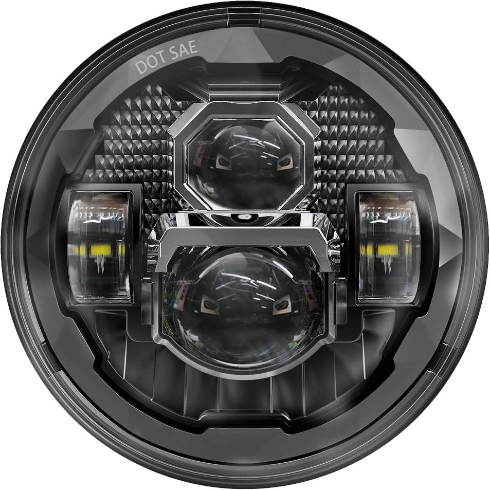 PATHFINDER 7’’ Led Headlight Rugged Ultra View Black