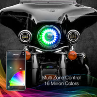 Xk Glow 7’’ Xkchrome Rgb Headlight - Harddrive Products