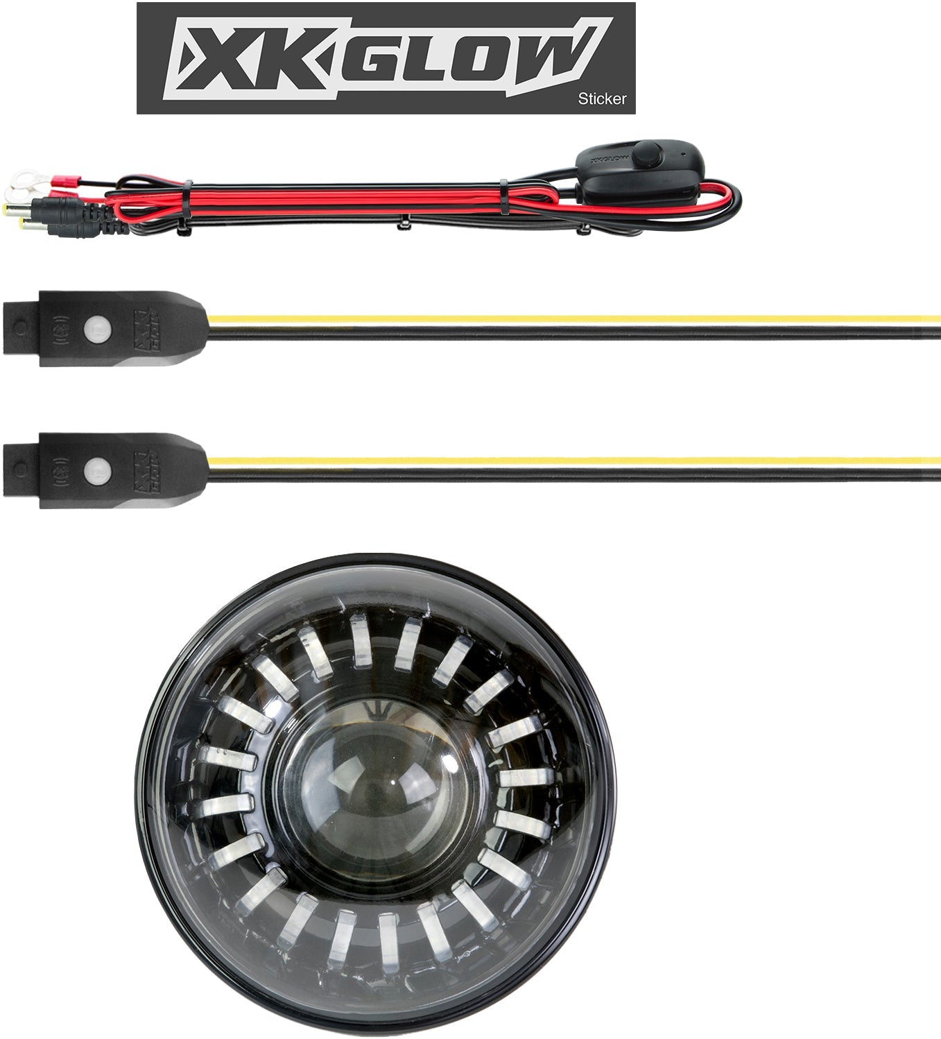 Xk Glow 7’’ Xkchrome Rgb Headlight - Harddrive Products